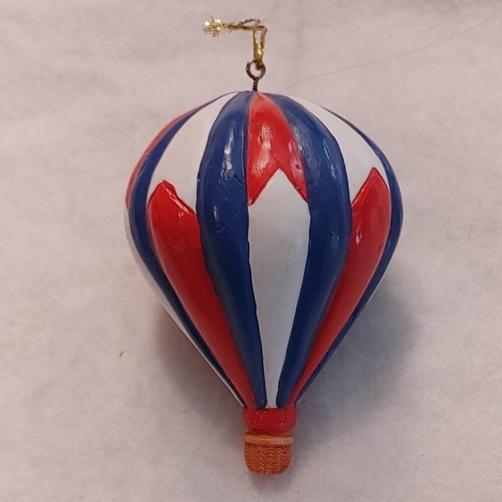 Red, White & Blue Ceramic Hot Air Balloon (Hand Made)